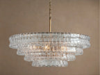Ghiaccio Round Murano Glass Chandelier 36" 48" 60"