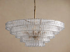 Ghiaccio Round Murano Glass Chandelier 36" 48" 60"