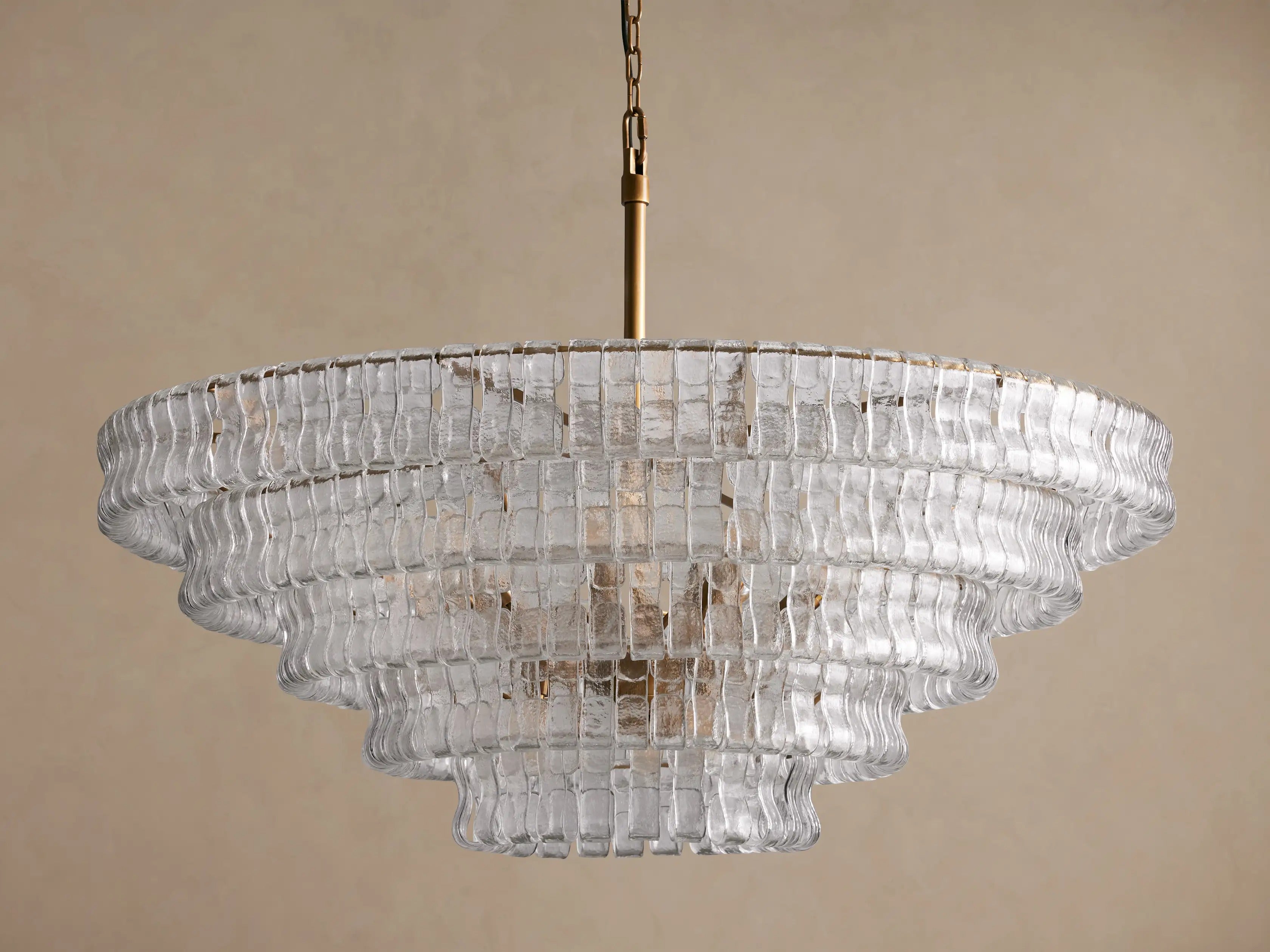 Ghiaccio Round Murano Glass Chandelier 36" 48" 60"