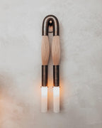 Horsehair Sconce Solid Brass 30''H