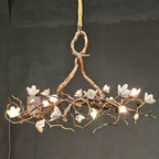 Black Branch Copper Tree Chandelier by Bling Lighting Studio