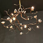Black Branch Copper Tree Chandelier by Bling Lighting Studio