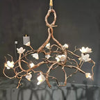 Black Branch Copper Tree Chandelier by Bling Lighting Studio