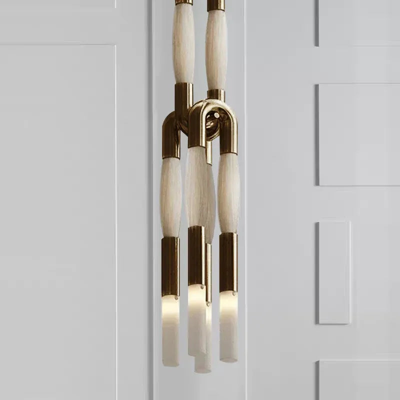Horsehair Solid Brass Pendant  60''H