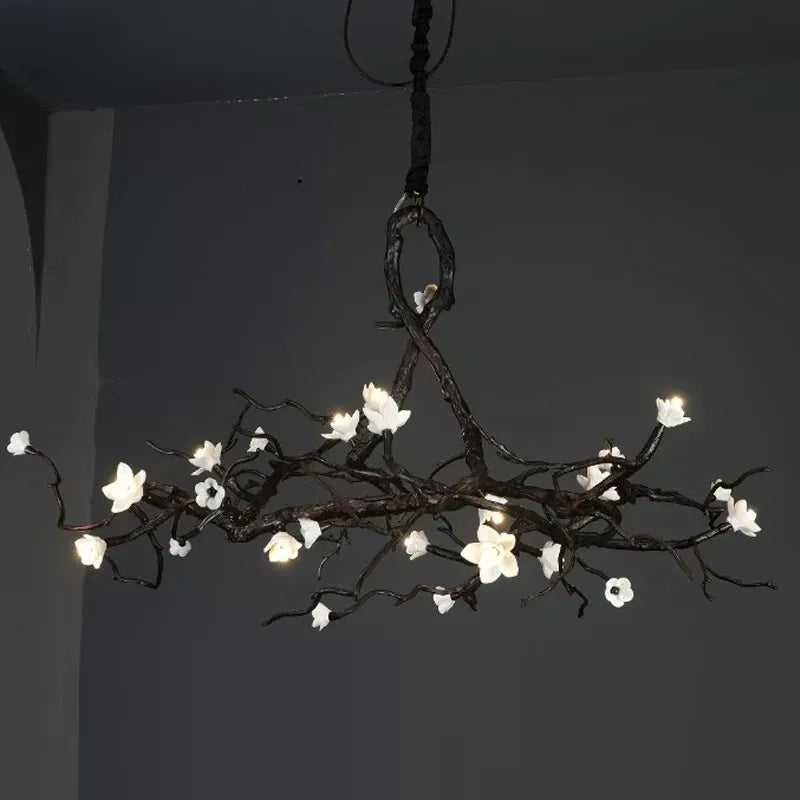 Black Branch Copper Tree Chandelier by Bling Lighting Studio