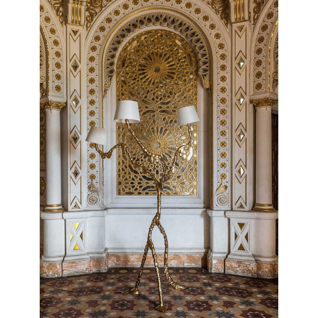 Ines brass three-light floor lamp product view 25