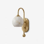 Juliet Alabaster Globe Wall Sconce, product view 1