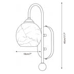 Juliet Alabaster Globe Wall Sconce, product view 5