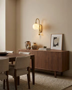 Juliet Alabaster Globe Wall Sconce, product view 9