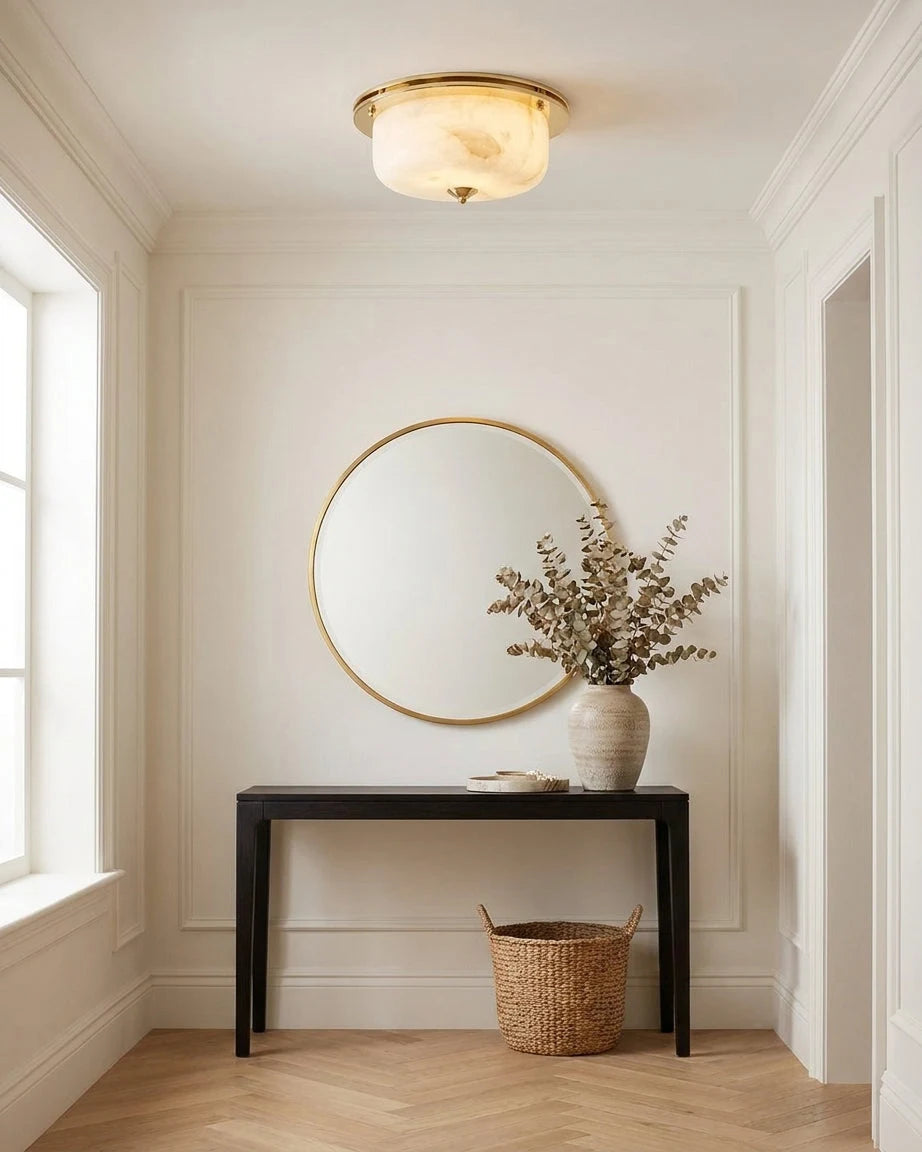 Justice Alabaster Dome Flush Mount, product view 3