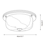 Justice Alabaster Dome Flush Mount, product view 5