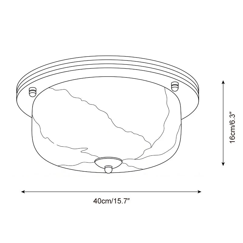 Justice Alabaster Dome Flush Mount, product view 5