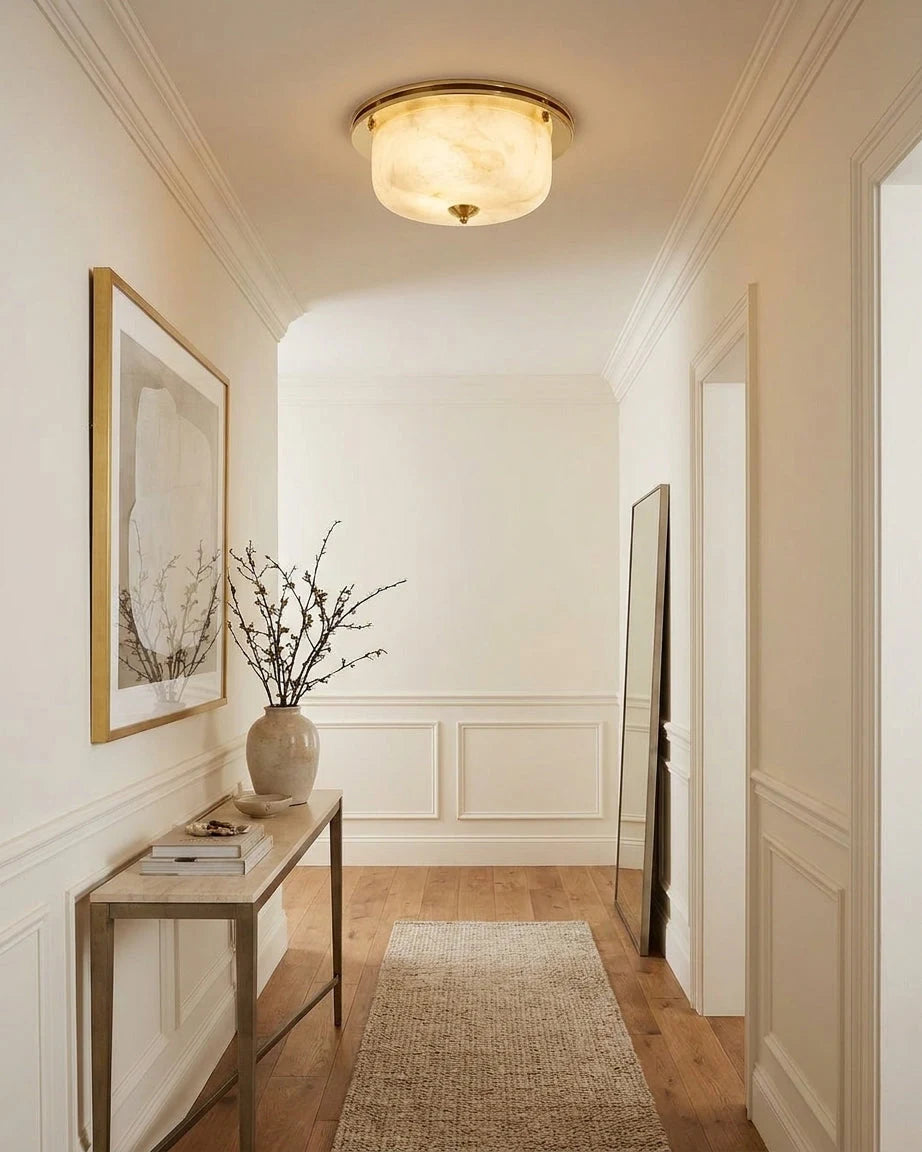 Justice Alabaster Dome Flush Mount, product view 6