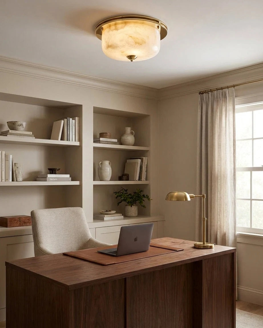 Justice Alabaster Dome Flush Mount, product view 8