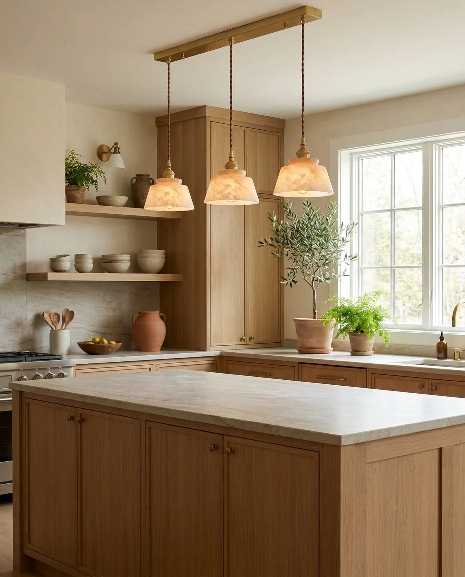 Kikyo Alabaster Pendant Light, product view 12