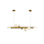 Linear Alabaster Globe Pendant Chandelier, product view 1