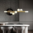 Linear Alabaster Globe Pendant Chandelier, product view 2