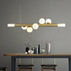 Linear Alabaster Globe Pendant Chandelier, product view 8