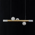 Linear Alabaster Globe Pendant Chandelier, product view 15