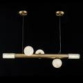 Linear Alabaster Globe Pendant Chandelier, product view 16