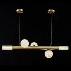 Linear Alabaster Globe Pendant Chandelier, product view 16