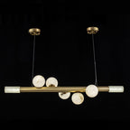 Linear Alabaster Globe Pendant Chandelier, product view 17
