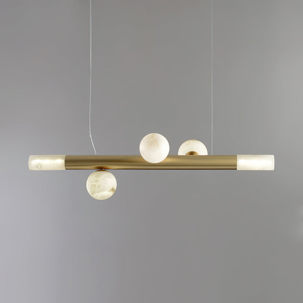 Linear Alabaster Globe Pendant Chandelier, product view 18