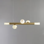 Linear Alabaster Globe Pendant Chandelier, product view 18