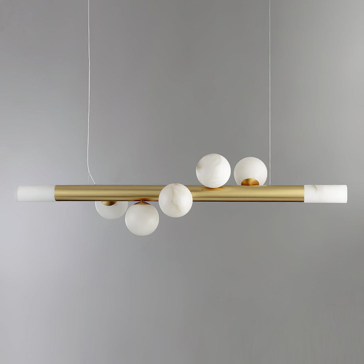 Linear Alabaster Globe Pendant Chandelier, product view 19