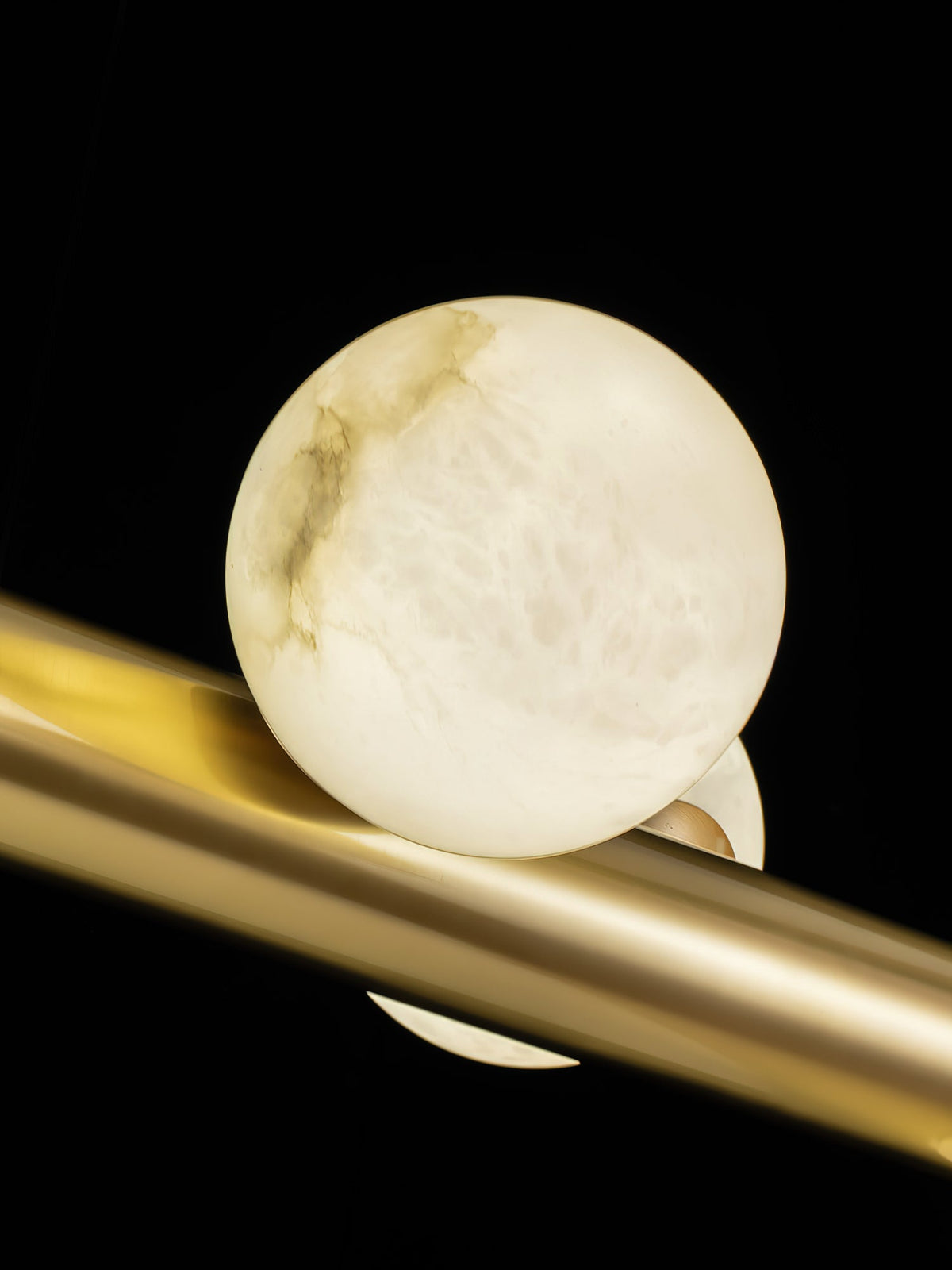 Linear Alabaster Globe Pendant Chandelier, product view 20