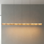 Linear Alabaster LED Chandelier by Bling Lighting Studio