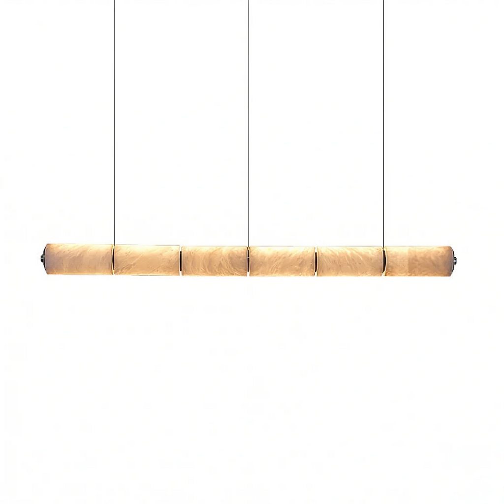 Linear Alabaster LED Chandelier by Bling Lighting Studio
