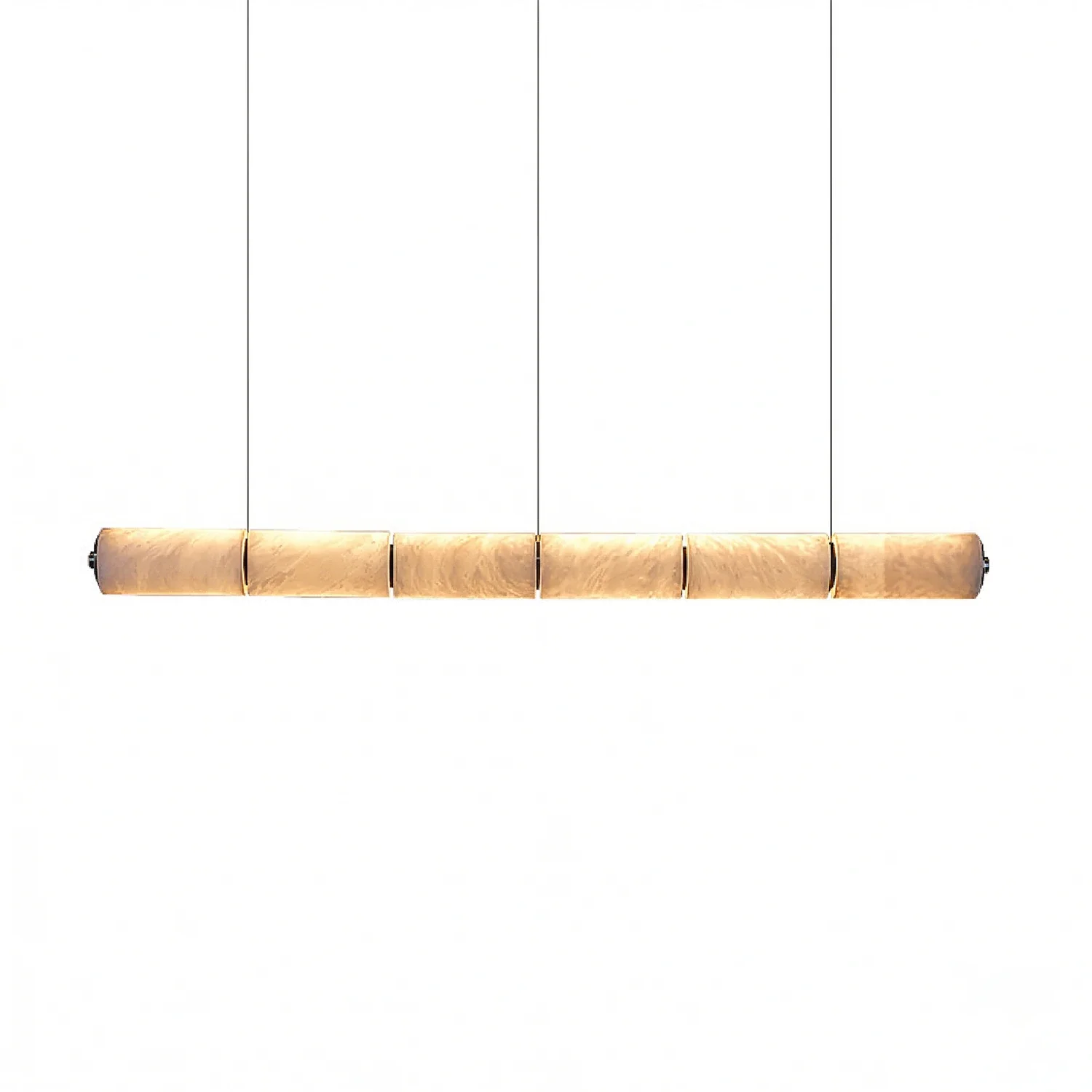 Linear Alabaster LED Chandelier by Bling Lighting Studio