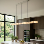 Linear Alabaster LED Chandelier by Bling Lighting Studio