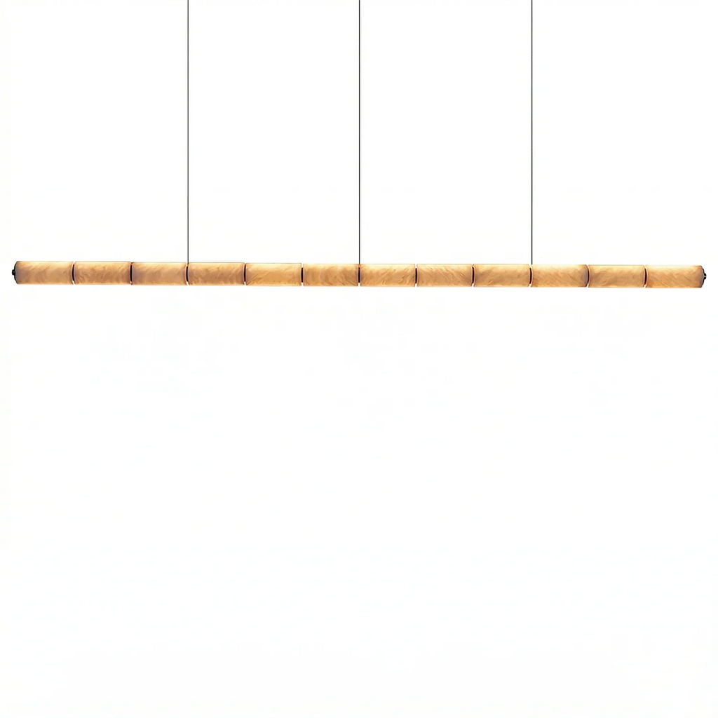 Linear Alabaster LED Chandelier by Bling Lighting Studio