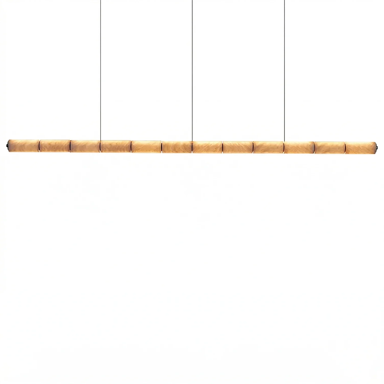 Linear Alabaster LED Chandelier by Bling Lighting Studio