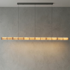 Linear Alabaster LED Chandelier by Bling Lighting Studio