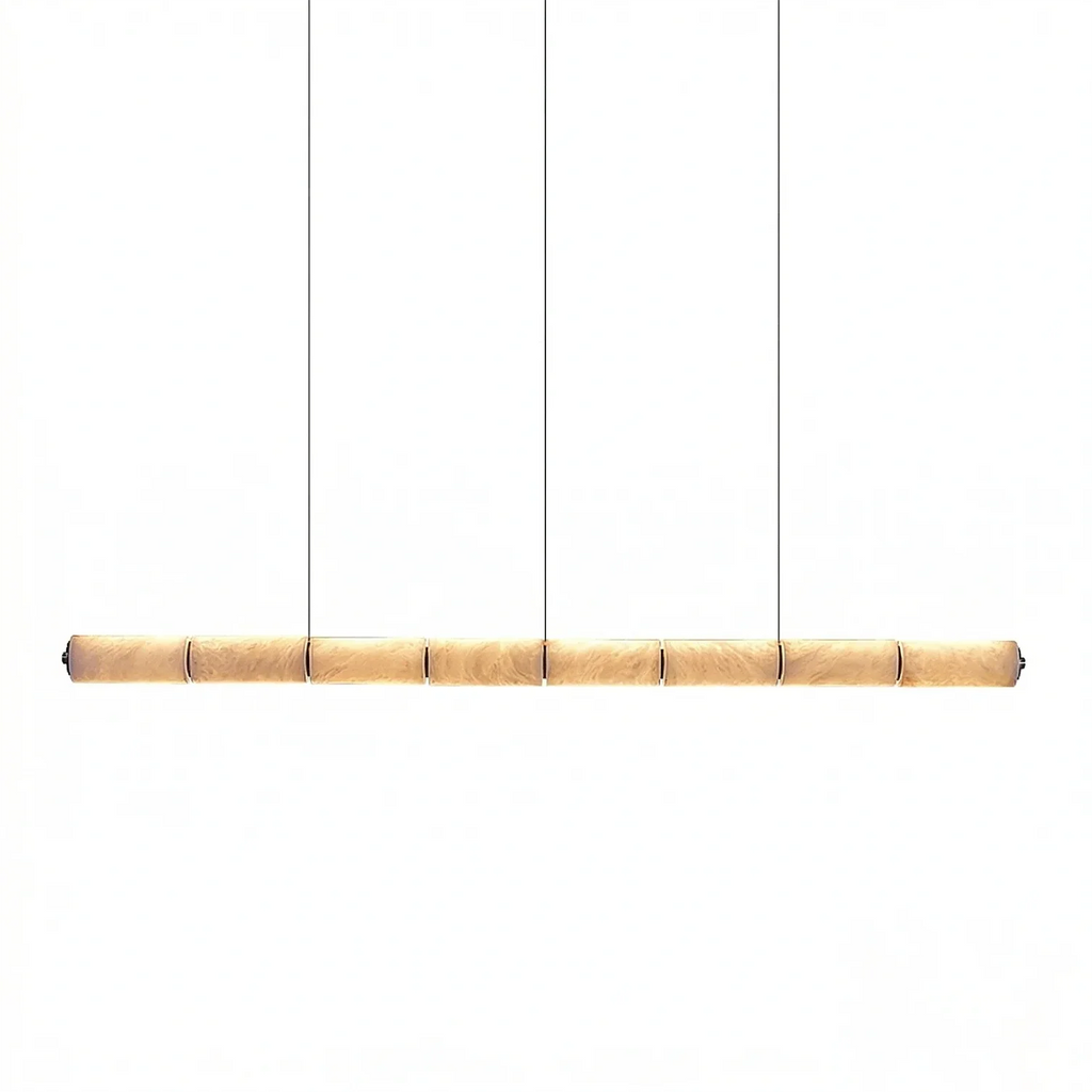 Linear Alabaster LED Chandelier by Bling Lighting Studio