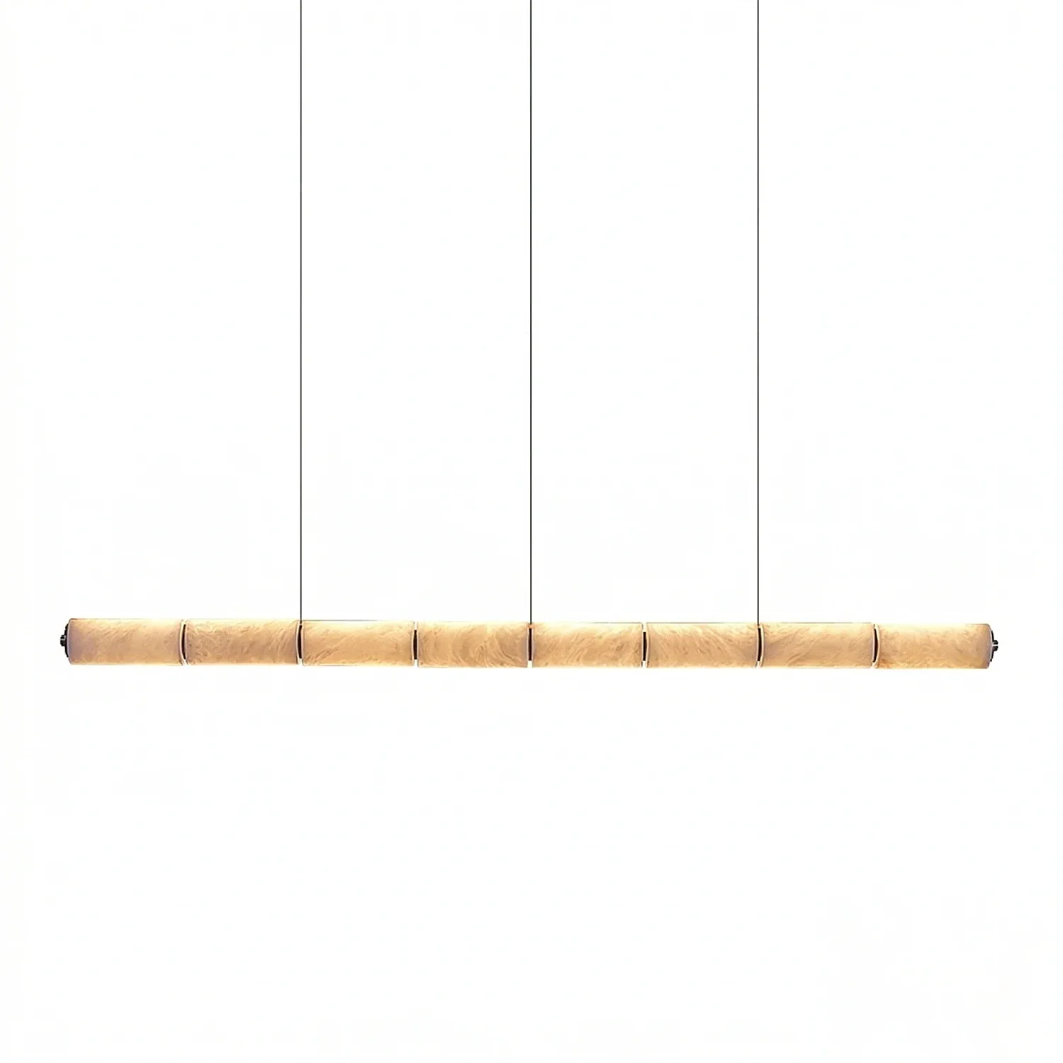 Linear Alabaster LED Chandelier by Bling Lighting Studio
