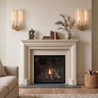 Linear Cylindrical Alabaster Wall Sconce by Bling Lighting Studio
