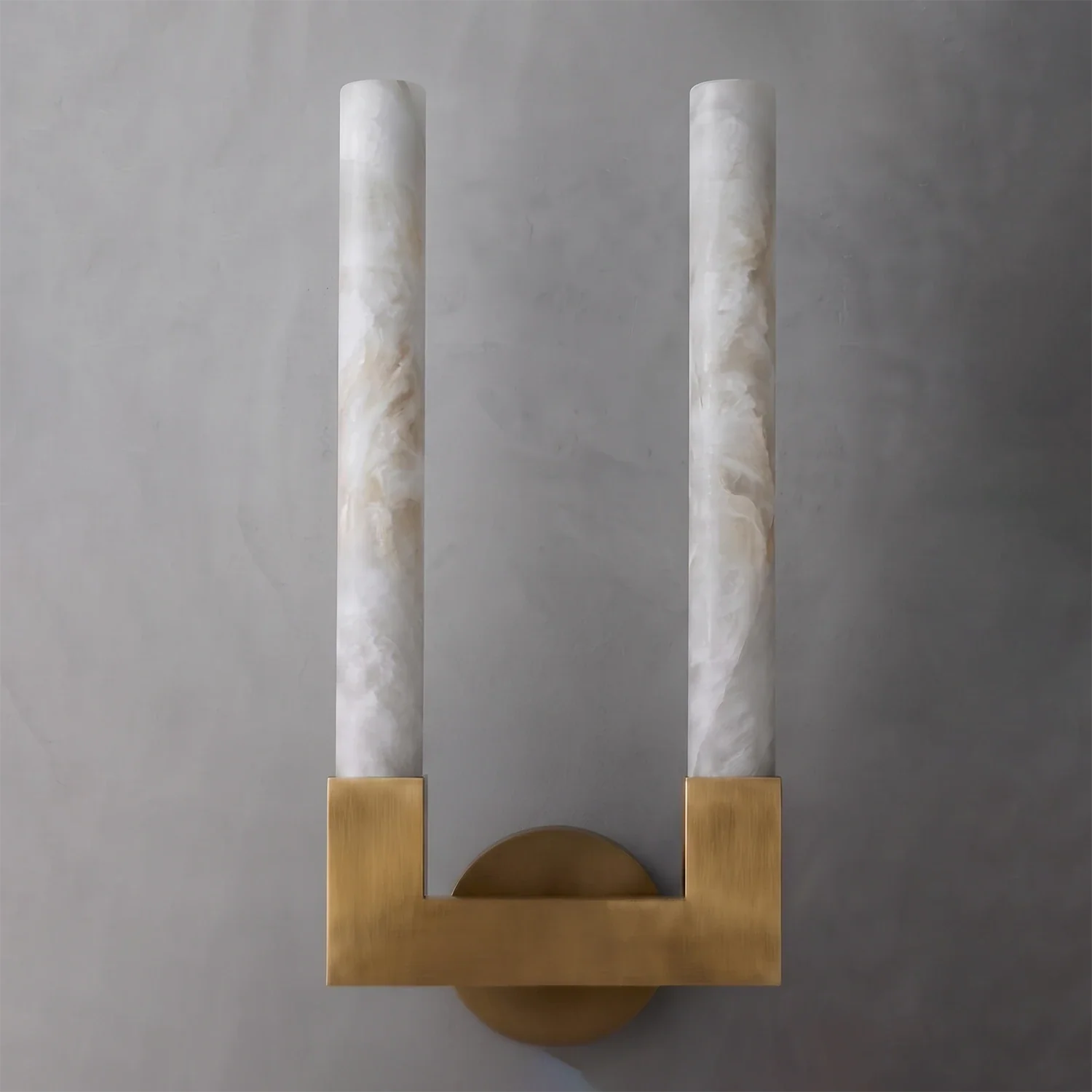 Linear Cylindrical Alabaster Wall Sconce by Bling Lighting Studio