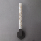 Linear Cylindrical Alabaster Wall Sconce by Bling Lighting Studio
