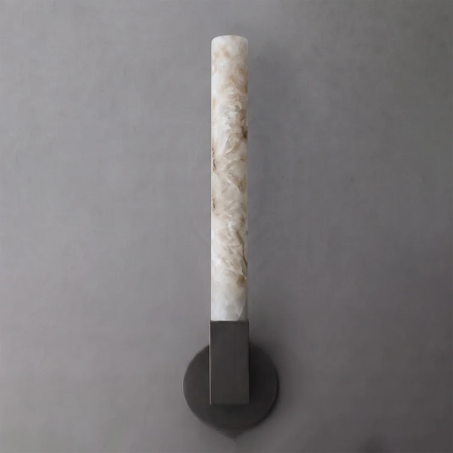 Linear Cylindrical Alabaster Wall Sconce by Bling Lighting Studio