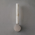 Linear Cylindrical Alabaster Wall Sconce by Bling Lighting Studio