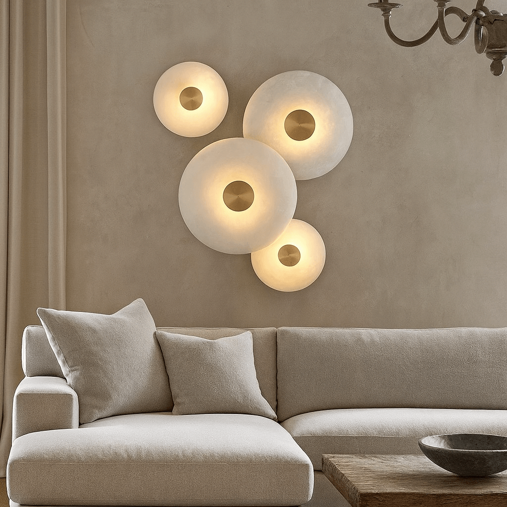 Solena Alabaster Disc Wall Sconce additional product view