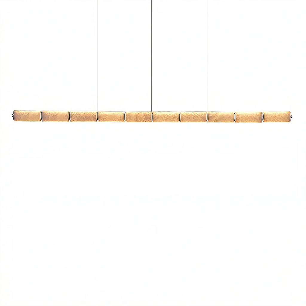 Linear Alabaster LED Chandelier by Bling Lighting Studio
