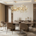 Lorna Berry Branch Shape Glass Chandelier above a modern dining table