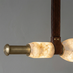 Lumina Alabaster Linear Chandelier by Bling Lighting Studio