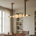 Lumina Alabaster Linear Chandelier by Bling Lighting Studio