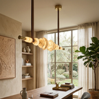 Lumina Alabaster Linear Chandelier by Bling Lighting Studio
